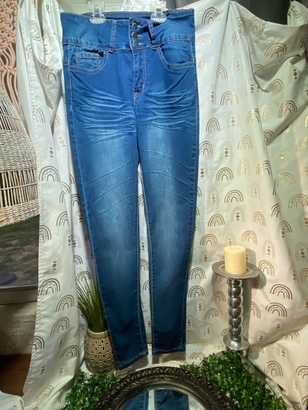 VIP Dark Blue High-Rise Skinny Jeans for Women